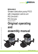 Предварительный просмотр 1 страницы BEKA BEKA-MAX PICO Original Operating And Assembly Manual