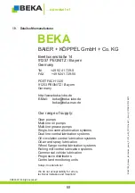 Предварительный просмотр 68 страницы BEKA BEKA-MAX PICO Original Operating And Assembly Manual