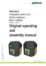 Предварительный просмотр 1 страницы BEKA BEKA-MAX Original Operating And Assembly Manual