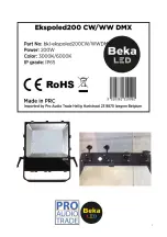 Preview for 2 page of BEKA BKL-Ekspoled200CW/WWDMX User Manual