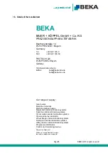 Preview for 15 page of BEKA HPM-2S Original Operating And Assembly Manual