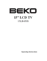 Beko 15LB450 Operating Instructions Manual предпросмотр