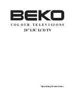 Preview for 1 page of Beko 20LB330 Operating Instructions Manual