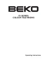 Предварительный просмотр 1 страницы Beko 21K194NS Operating Instructions Manual