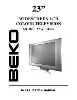 Предварительный просмотр 1 страницы Beko 23WLB450S Instruction Manual