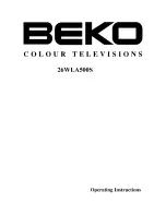 Beko 26WLA500S Operating Instructions Manual preview