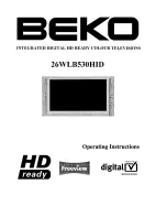 Preview for 1 page of Beko 26WLB530HID Operating Instructions Manual