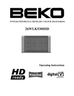 Beko 26WLK530HID Operating Instructions Manual preview