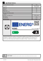 Preview for 40 page of Beko 7000640024 User Manual