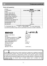 Предварительный просмотр 24 страницы Beko 7512720010 Instructions For Use Manual