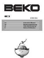 Beko B 1900 HCA Instruction Manual preview