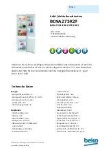 Preview for 1 page of Beko BCNA275K2F Installation Instructions Manual