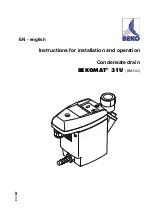 Beko BEKOMAT 31U Instructions For Installation And Operation Manual preview