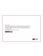 Preview for 3 page of Beko BKK 1600 P User Manual