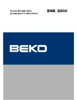 Beko BKK 2500 Manual preview