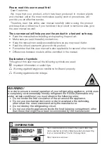 Preview for 3 page of Beko BLSA16030SN Instructions Of Use