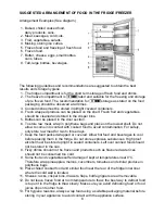 Предварительный просмотр 9 страницы Beko CDA 540 Installation, Operation & Food Storage Instructions