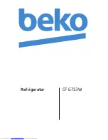 Preview for 1 page of Beko CF 6713W User Manual