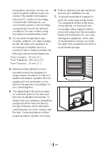 Preview for 11 page of Beko CFD640B Installation, Operation & Food Storage Instructions