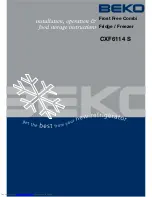 Предварительный просмотр 1 страницы Beko CFX6114 S Operating Instructions Manual