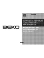 Предварительный просмотр 1 страницы Beko CG 61001 Manual