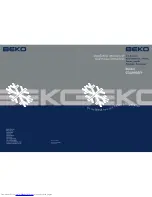 Beko CGA9956FF Installation, Operation  And Food Storage Instructions preview