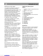 Preview for 11 page of Beko CHA 33100 - ANNEXE 950 Instructions For Use Manual