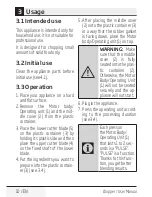 Preview for 10 page of Beko CHP5554W User Manual