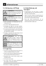 Preview for 17 page of Beko CHP6450W User Manual