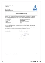 Preview for 22 page of Beko CLEARPOINT HP 50 M010 Instructions For Installation And Operation Manual