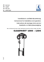 Beko CLEARPOINT L080 Instructions For Installation And Operation Manual preview