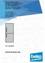 Предварительный просмотр 1 страницы Beko CS 230020 Instructions Of Use