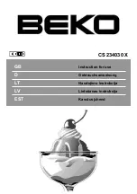 Preview for 1 page of Beko CS 234030 X Instructions For Use Manual