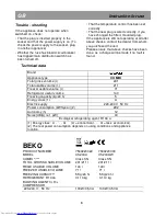 Preview for 14 page of Beko CS 24CA Instructions For Use Manual