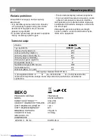 Preview for 38 page of Beko CS261CA-PBW10 Instructions For Use Manual