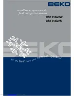 Preview for 1 page of Beko CS5713APS Installation & Operating Instructions Manual