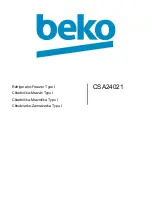 Preview for 1 page of Beko CSA24021 Manual