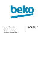 Beko CSA24031X Manual preview