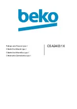 Preview for 1 page of Beko CSA24031X Manual