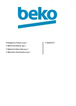 Preview for 1 page of Beko CSA29022T Manual