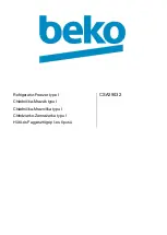 Preview for 1 page of Beko CSA29032 User Manual