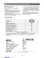 Preview for 38 page of Beko CSA38200 Instructions For Use Manual