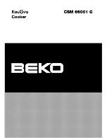 Preview for 1 page of Beko CSM 66001 G Manual