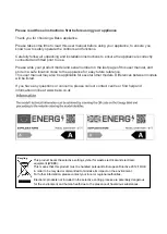 Preview for 3 page of Beko CXFG3601VW Instructions Of Use