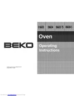 Предварительный просмотр 1 страницы Beko D 6633 Operating Instructions Manual