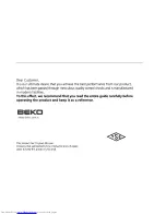 Предварительный просмотр 3 страницы Beko D 6633 Operating Instructions Manual