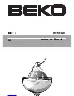 Beko D 9459 NM Instruction Manual preview