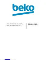 Предварительный просмотр 1 страницы Beko DBK386WD+ Instruction Manual