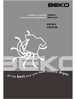 Beko DCSC821W Installation & Operating Instructions And Drying Guidance preview