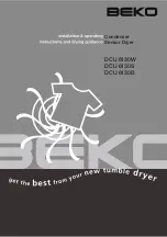 Beko DCU 6130B Installation & Operating Instructions And Drying Guidance preview